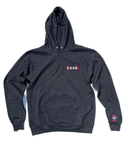 Floral Hoodie - Black