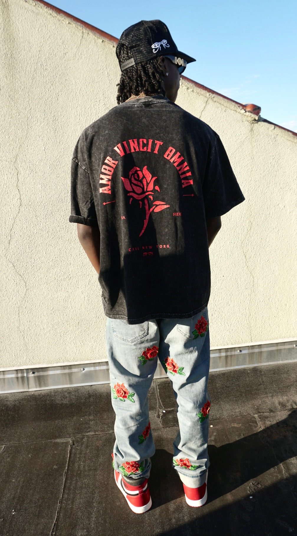 ROSE Wash T-Shirt - BLACK