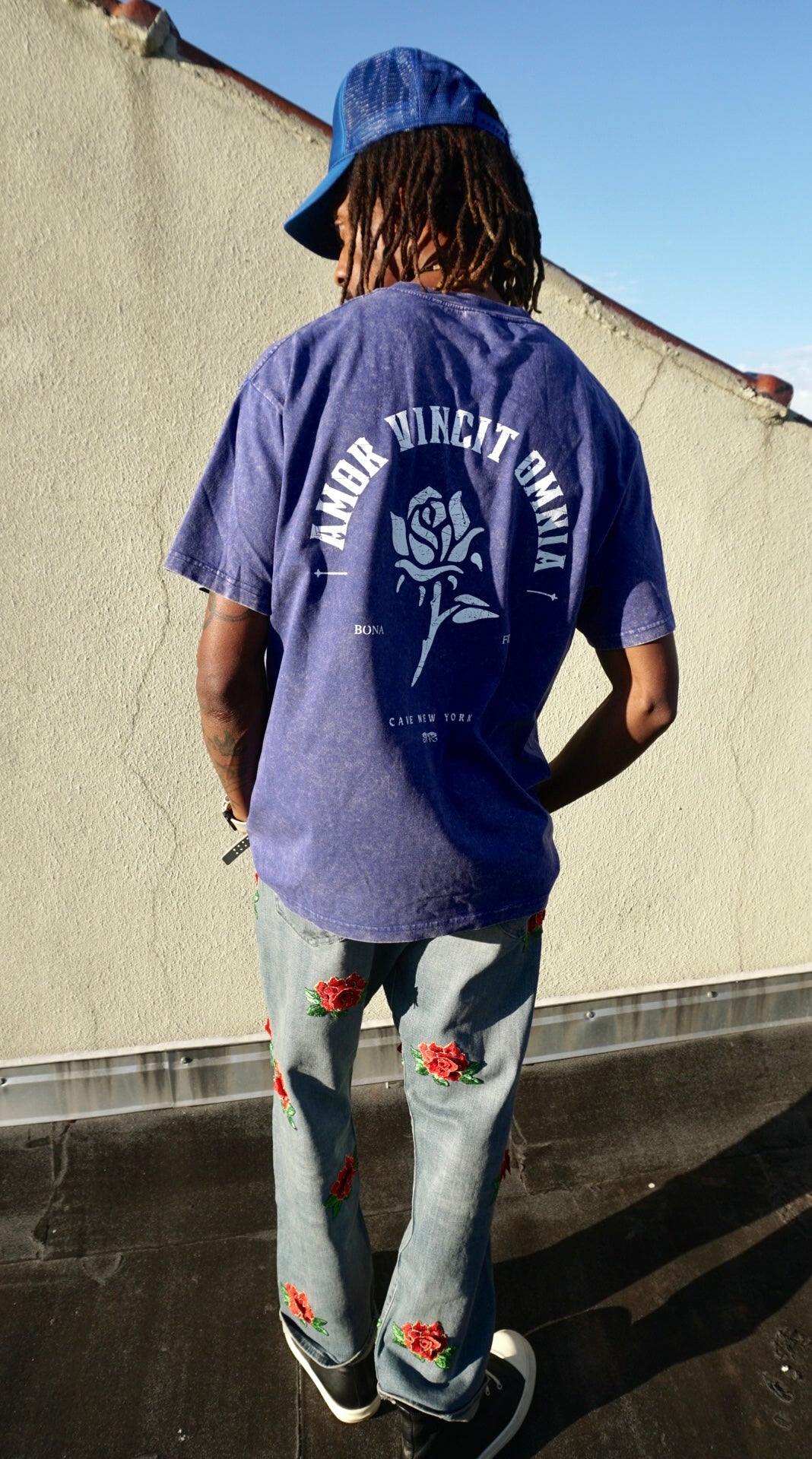ROSE Wash T-Shirt - BLUE