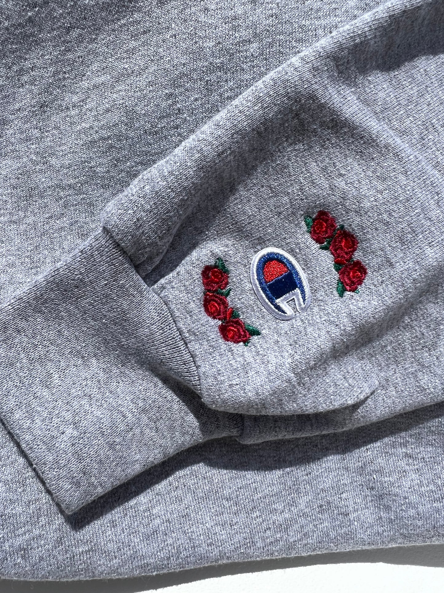 Floral Hoodie - Grey